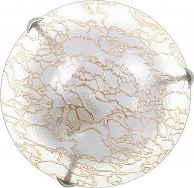 Світильник настінно-стельовий УТ Сяйво НПБ Мармур 1x60 Вт E27 золотий 2501