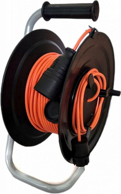 Удлинитель Sokol без заземления 1 гн. черный с оранжевым 30 м 164895 