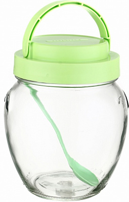 Банка с ложкой 1062 Р-2 салатовая Everglass