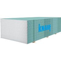 Гипсокартон влагостойкий стеновой Knauf 1500x600x12.5 мм