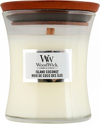 Свеча ароматическая Woodwick Mini Island Coconut 85 г 
