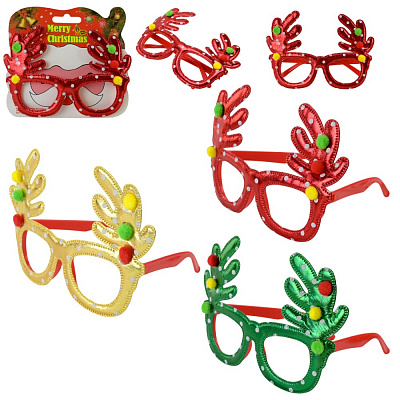 Аксессуар для карнавала Shantou Очки Санты E2421 в ассортименте