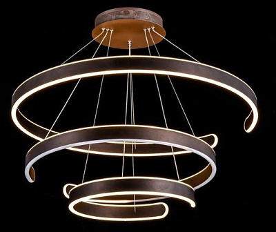 Люстра светодиодная Геотон GTN-652/3Р 3x150 Вт коричневый 