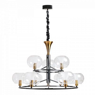 Люстра подвесная Светкомплект Candel L 750-9 9x25 Вт G9 прозрачный/черный 