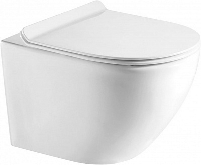 Унітаз підвісний Koller Pool Round Rimless RN-0490-RW із сидінням Soft Close