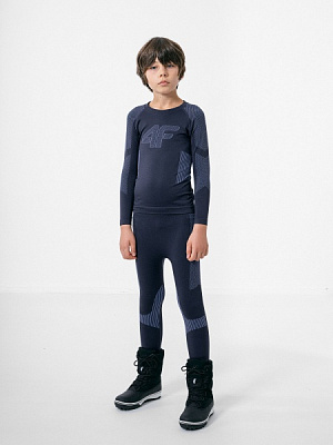 Комплект термобелья 4F SEAMLESS UNDERWEAR JBIMB001B HJZ22-JBIMB001B-31S р.140/146 синий