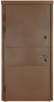 Дверь входная Булат Elegant 703 Metalic Wood - коричневая коричневый 2050x950 мм левая