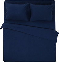 Комплект постельного белья Adriatic dark blue 2.0 темно-синий SoundSleep 