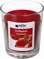 Свеча в стакане Müller-Kerzen Strawberry 