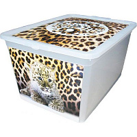 Ящик для хранения BranQ 7330.3 X-BOX с рисунком "тигр" 30 л