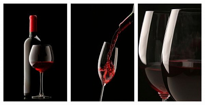 Картина модульная 4009 Вино 100x53 см 