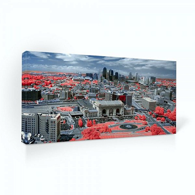 Репродукция Панорама города. Kansas 96x48 см i_96x48_00053 