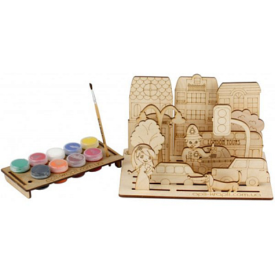 Набор для творчества Деревянный театр Город 