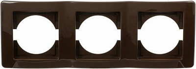 Рамка трехместная TEM Ekonomik OE30CB горизонтальная шоколадный 4326124