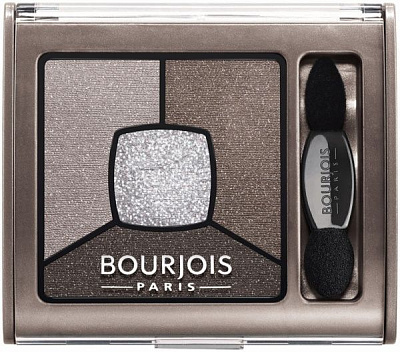 Тени для век Bourjois Smoky Stories Smoky Stories № 05 good nude № 05-коричнево-серая гамма+серебряный шиммер 3,2 г