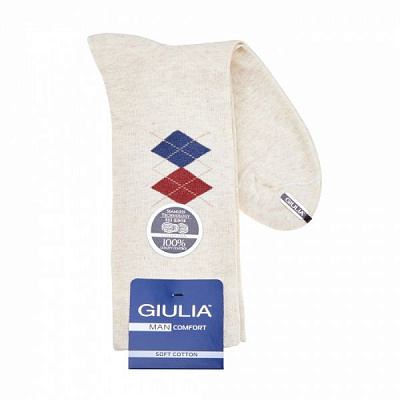 Шкарпетки чоловічі Giulia Comfort Melange-01 р. 43-44 бежевий меланж 1 пар
