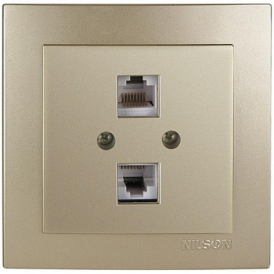 Розетка Nilson Touran  24151044  компьютерная золото