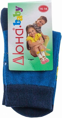 Шкарпетки дитячі Duna 4В 456 р.16 блакитно-синій