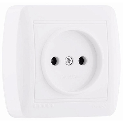 Розетка без заземлення Lezard Demet 16 А 250 В без шторок білий 711-0200-121
