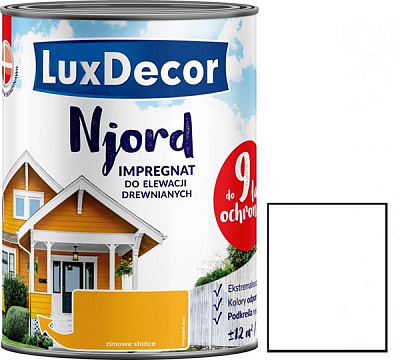 Импрегнат LuxDecor Njord Снег севера мат 5 л 5,2 кг