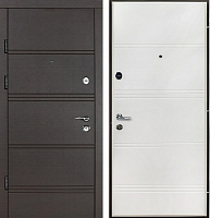 Двері вхідні Revolut Doors В-413 мод. 163 венге горизонт темний / дуб пломбір горизонт 2040x840 мм ліві