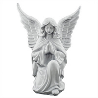 Статуетка Ангел молиться білий (полістоун) AN0702-8(P)