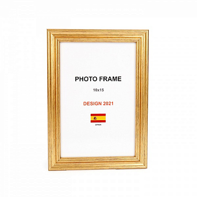 Рамка для фото 1 фото 10x15 см золото