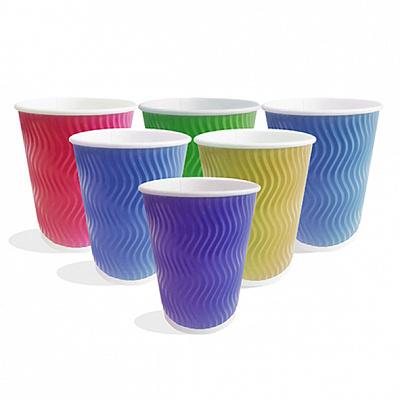 Стакан паперовий гофрований 250 мл 20 шт.