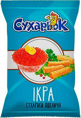 Сухарики Сухарьок со вкусом Красной икры ржаные 70 г (4820133750834)
