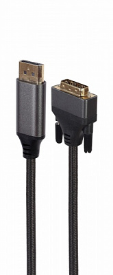 Кабель Cablexpert CC-DPM-DVIM-4K-6 DisplayPort на DVI 24 +1, 4K 1,8 м (CC-DPM-DVIM-4K-6) 