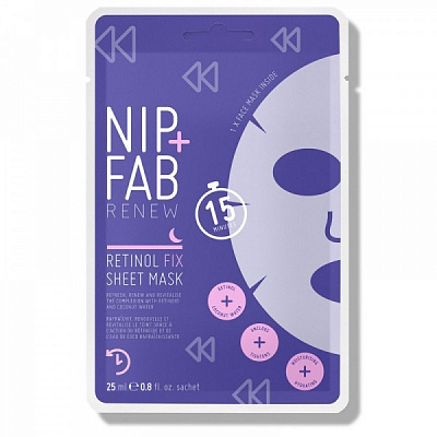 Маска тканевая для лица Nip+Fab с ретинолом 25 мл 1 шт.