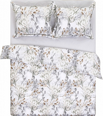 Комплект постельного белья Milassa 2 белый с принтом La Nuit (без простыни) 