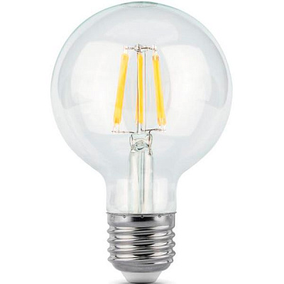 Лампа світлодіодна Gauss Black Filament G95 6 Вт E27 2700 К 220 В прозора 105802106