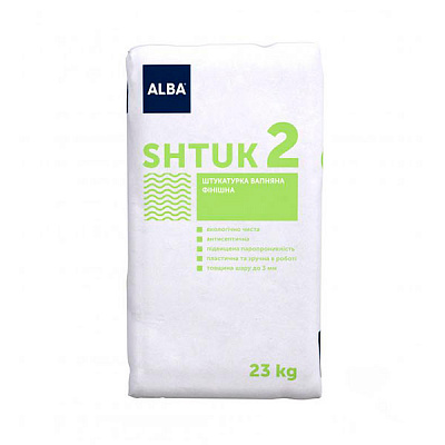 Штукатурка АЛЬБА вапняна фінішна 