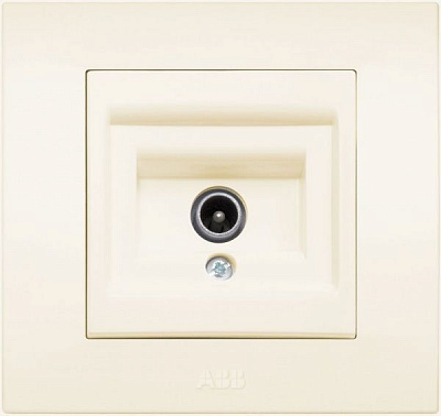 Розетка TV ABB Cosmo без сопротивления кремовый 619-010300-274