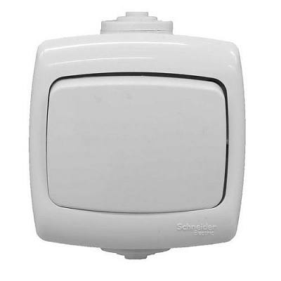 Вимикач одинарний прохідний Rondo VA66-102B-BI білий