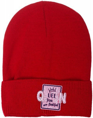 Шапочка детская для девочки Kraft+ 9580 р.52-54 красный 