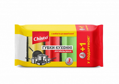 Губка Chisto профилируемая 4 шт.