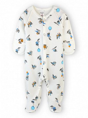 Человечек для мальчика ТМ Софія Еноты р.56 белый с рисунком 410156 