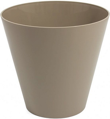 Горшок пластиковый Prosperplast Tubus круглый 3,5л мокко (74950-7529) 