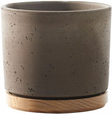 Кашпо Soendgen Keramik Paros Deluxe круглый 3,8 л коричневый (1551-0019-2121) 