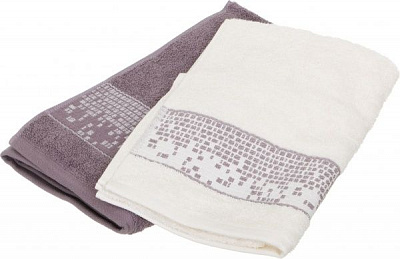 Набор полотенец Jazz 2 шт. кремово-фиолетовый Homeline 