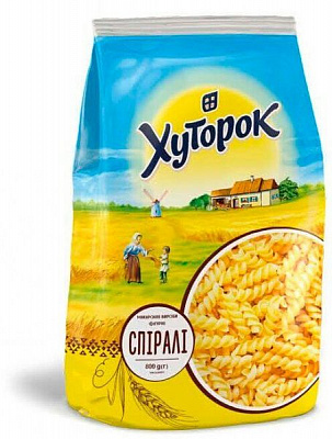 Макарони Хуторок Спіралі 800 г