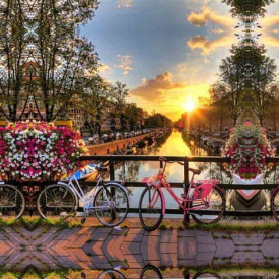 Репродукція Amsterdam Bridge 35x35 см RozenfeldArt