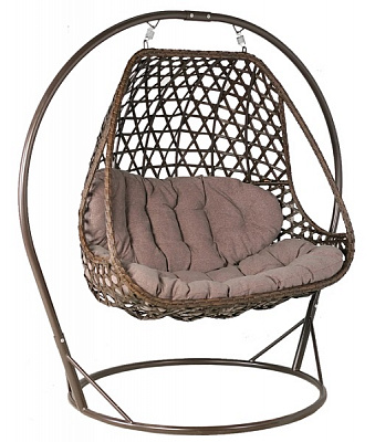 Кресло-кокон Bella Vita Феникс NEW 2-местный коричневый