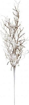 Декорация новогодняя Ветка корал с жемчугом 75 см EPI-16A5129 