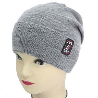 Шапка для мальчиков Kraft р.50-52 серый меланж 2335 