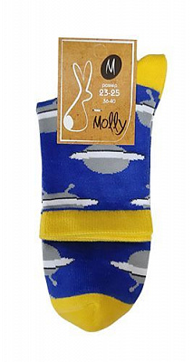 Шкарпетки жіночі Молли Літаюча тарілка р. 23-25 синій 1 пар