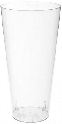 Горшок пластиковый Prosperplast Tubus slim PW круглый 8л прозрачный (71953) 