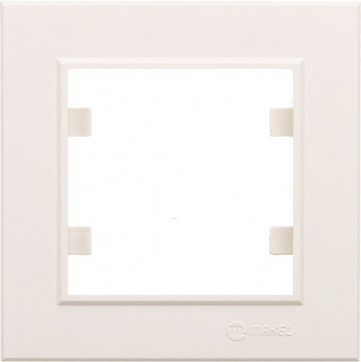 Рамка одноместная Makel Karea вертикальная крем